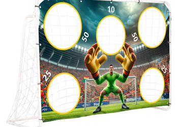 Bramka piłkarska treningowa + mata celnościowa 180x122 cm MultiGarden