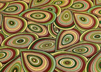 RAINBOW – tkanina obiciowa we wzory geometryczne pawie oka