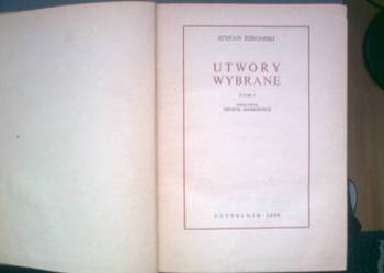 "Utwory wybrane" St. Żeromski