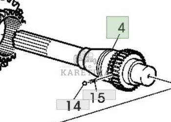 John Deere 6820 6920 6920S Wał Napędowy Przedniego WOM Części L155121