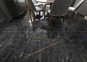 CZARNY gres marmuropodobny 80x80 WYSOKI POŁYSK