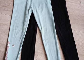 Legginsy dziewczęce 2pak morskie i czarne 116