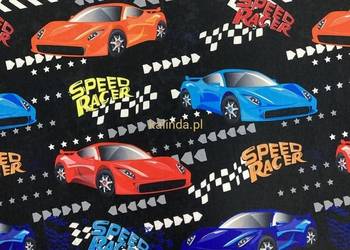 Tkanina tapicerska do pokoju dziecinnego Bajka 62 Szybki Rajder