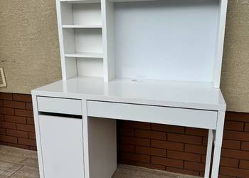 Biurko białe z nadstawką ikea stolik stół szafka regał półki