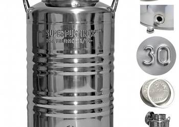 Konwia stal nierdzewna bańka kanka pojemnik BECZKA inox 30L na alkohol sok
