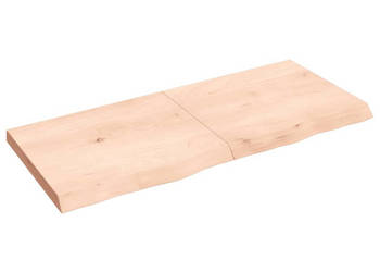 Półka 140x60x(2-6) cm surowe lite drewno dębowe WM-363587