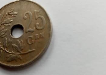 Moneta 25 cent.Belgia 1929