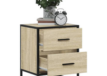 Szafka nocna dąb sonoma 40x31x50 cm materiał drewnopochodny WM-848676