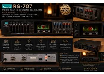 Sansui RG-707 – Japoński Korektor Graficzny Stereo z Efektem Echo i Sekcją 