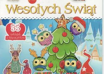 Wesołych Świąt 55 naklejek z brokatem Naklejki Iskierki Fakt 2020