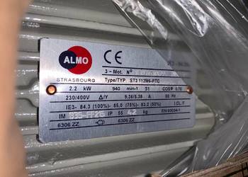 Silnik ALMO ST3-112M6 PCT 400 V 2.2 kW 940 obr/min 50 Hz