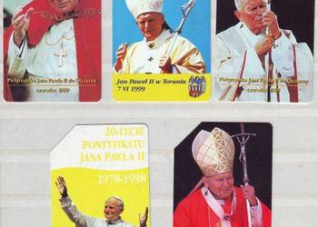 Kart. telef.  Jan Paweł  II  5 szt