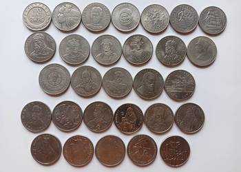 Zestaw 30szt. monet PRL 20, 50, 100, 500, 10000 złotych