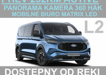Ford Tourneo Custom Plug-in Active 232KM L2 Kamera 360 Hak Mobilne biuro o…