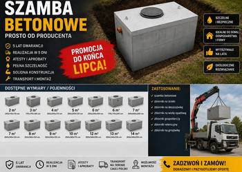 Szamba Betonowe Zbiorniki Kanały Samochodowe Producent Gwarancja