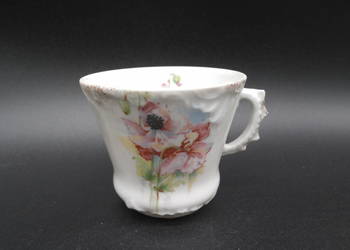 Stara Secesyjna filiżanka espresso/mokka Ręcznie Malowane Maki