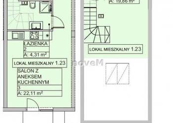 Mieszkanie Nowy Targ 54.16m 2 pok