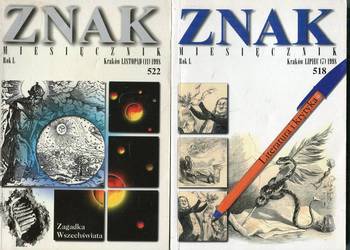Znak Miesięcznik Rok 1998 nr 518 + 522