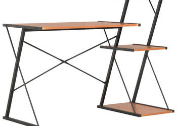 Biurko z regałem czarno-brązowe 116 x 50 x 93 cm WM-20290