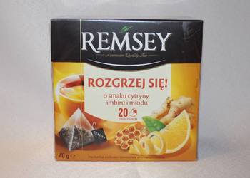 Herbata Remsey rozgrzej się owocowa imbir miód cytryna 20t.