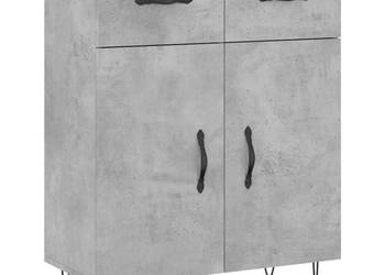 Szafka szarość betonu 695x34x90 cm materiał drewnopochodny WM-827976
