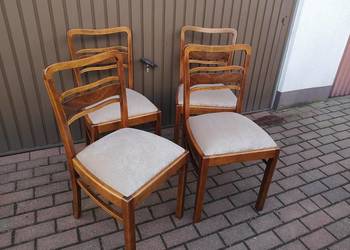 Krzesła ART-DECO Stare Antyk Komplet 4 Sztuki Po Renowacji.