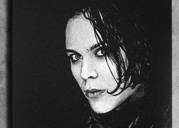 HIM Ville Valo Oryginalny obraz ręcznie grawerowany... Staloryt