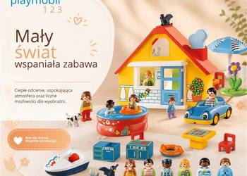 Playmobil 1.2.3 9527 – Domek wakacyjny z basenem i łódką. Super prezent!