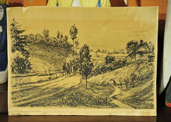 DAMSKI Stefan (1926-1986) grafika z 1954 r.