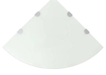 Półki narożne 2 szt. chromowane wsporniki szklane 45x45 cm WM-3051600