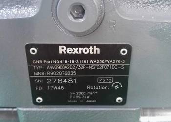Pompa hydrauliczna komatsu Rexroth 
418-18-31101 R902076835