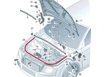 Audi A4 B6 uszczelka komory silnika oryginalna stan 5+