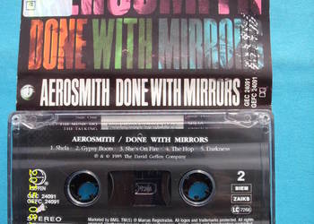 + ROCK, kaseta;AEROSMITH-DONE WITH MIRORS 1985 ROK. .