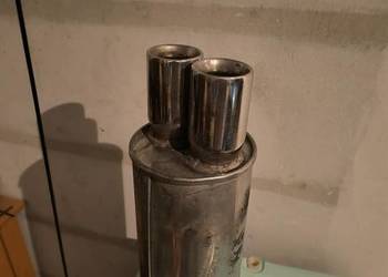 Tłumik przelotowy nierdzewka 2x76mm 3 cale wejście 2x57mm