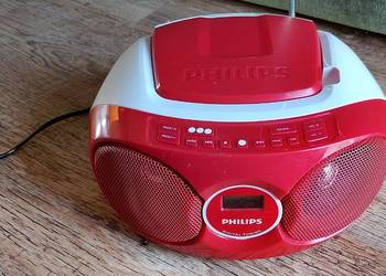 Boombox Philips w barwach narodowych! Biało-czerwony, stan bdb!