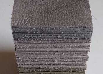 Skóra Kwadrat 6 x 6 cm (50 sztuk) Licowa Włoska Zielony Szary (21)