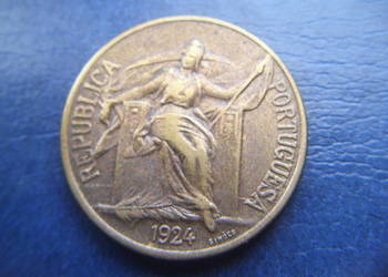 Stare monety 1 eskudo 1924 Portugalia