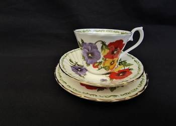 Zestaw kawowy trio angielskie Royal ,,Kwiecień''