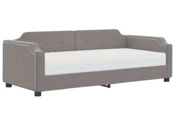 Sofa z materacem do spania kolor taupe tkanina 100x200 cm WM-3197624