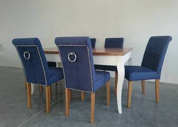 Krzesło tapicerowane hampton glamour z kołatką producent