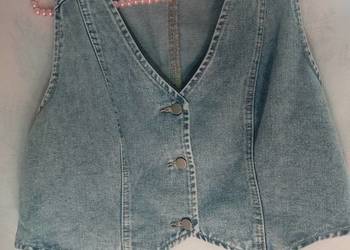 (46/3XL) Dżinsowa kamizelka jeansowa, dżinsowy bezrękawnik