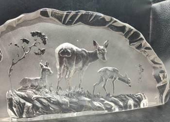 Szkło duży przycisk do papieru motyw myśliwski