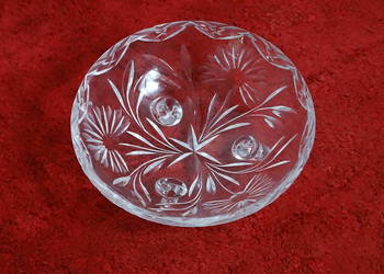 Kryształowa miseczka / patera na 3 nóżkach – klasyka PRL