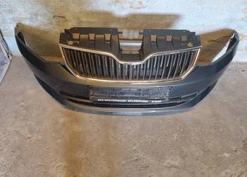 Zderzak Skoda Fabia III 14-17. Cały kompletny, kod lakieru LF7Y