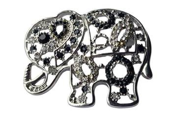 BROSZKA W STYLU KOLONIALNYM SŁOŃ na szczęście BROSZKA W STYLU KOLONIALNYM SŁOŃ na szczęście