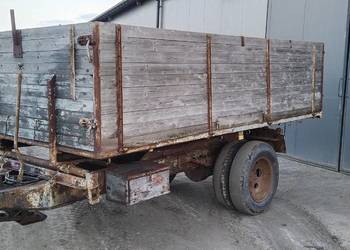 Przyczepa rolnicza wywrotka Jednoosiowa. Metalowa podłoga!