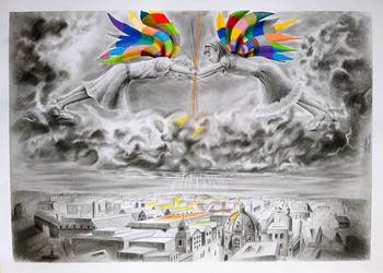 Rysunek rękodzieło anioły