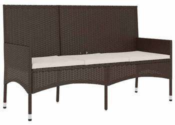 vidaXL Sofa ogrodowa z poduszkami, 2-osobowa, beżowa(SKU:366102)