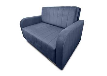 Wygodna sofa rozkładana – miękki welur i pionowe przeszycia