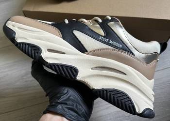 Steve Madden Progressive sneakersy Khaki Black r. 40 nowe